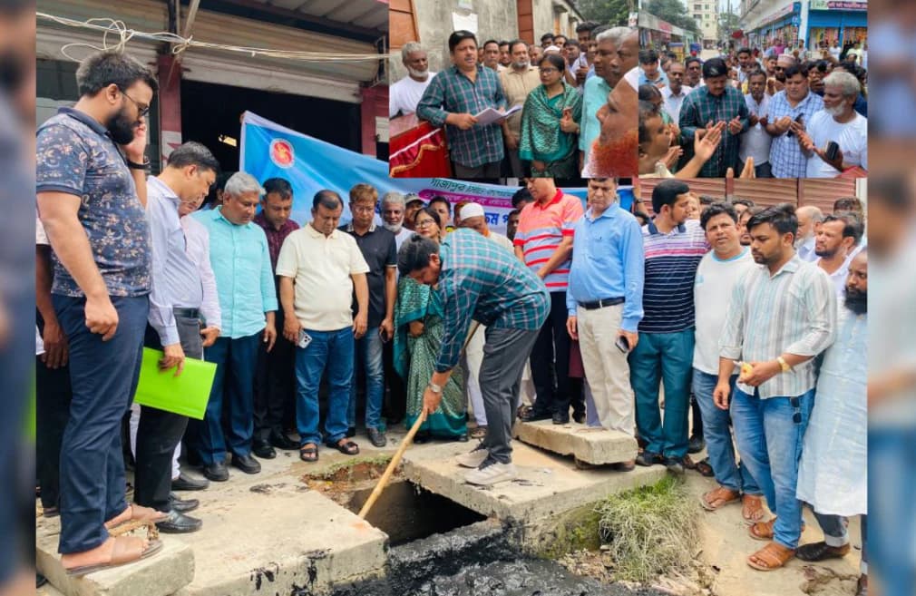 নগর উন্নয়নে গাজীপুর সিটির নতুন উদ্যোগ, উদ্বোধন হলো সড়ক ও ড্রেন নির্মাণ কাজ