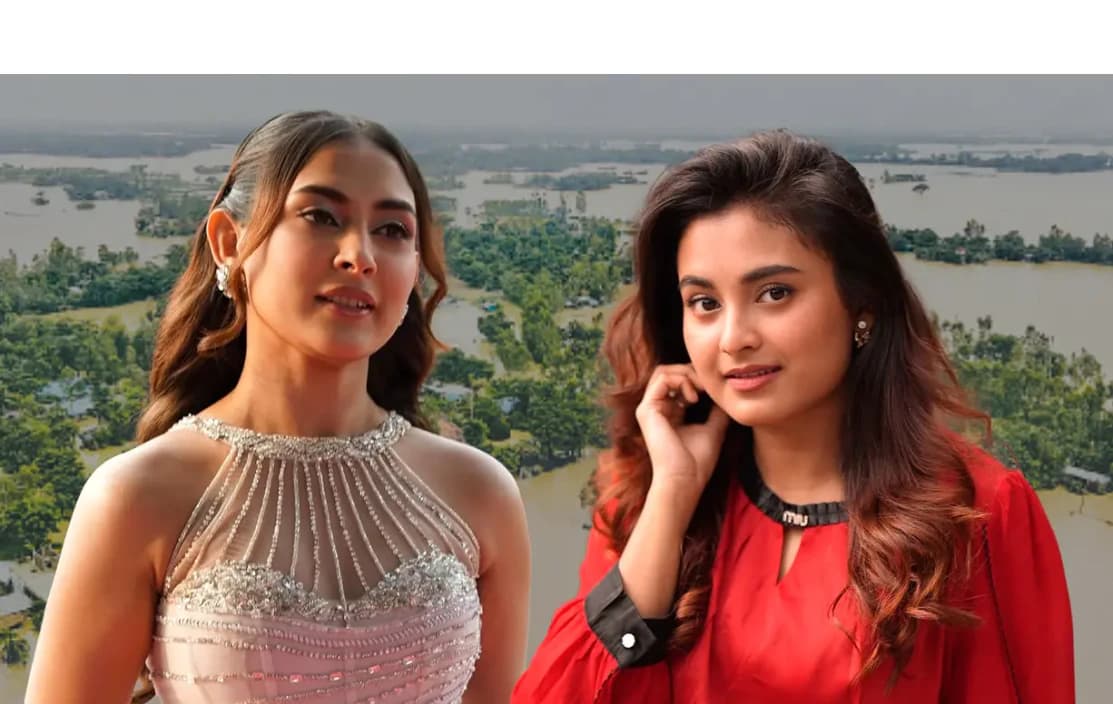 বন্যায় তলিয়ে গেছে ৭ জেলা: আর্তনাদে সহায়তার ডাক দিলেন মেহজাবীন ও তটিনীসহ তারকারা