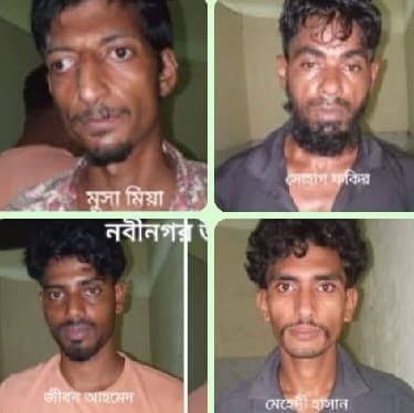 নবীনগরে ইয়াবা ও গাঁজাসহ ৪ মাদকসেবী আটক, বিভিন্ন মেয়াদে কারাদণ্ড
