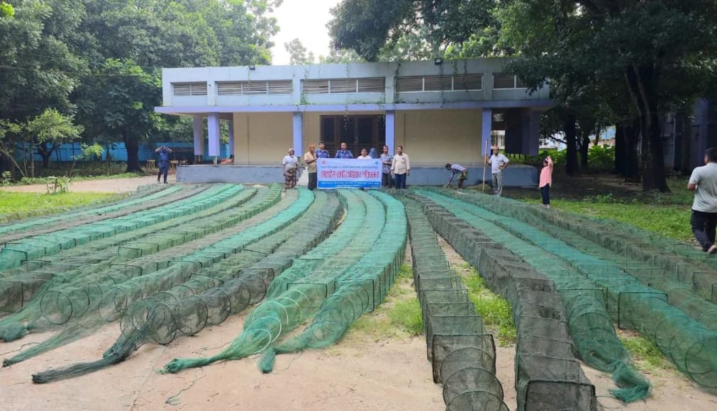 ঠাকুরগাঁওয়ের সালান্দর বিলে অভিযান: প্রায় লাখ টাকার নিষিদ্ধ জাল জব্দ, ধ্বংস