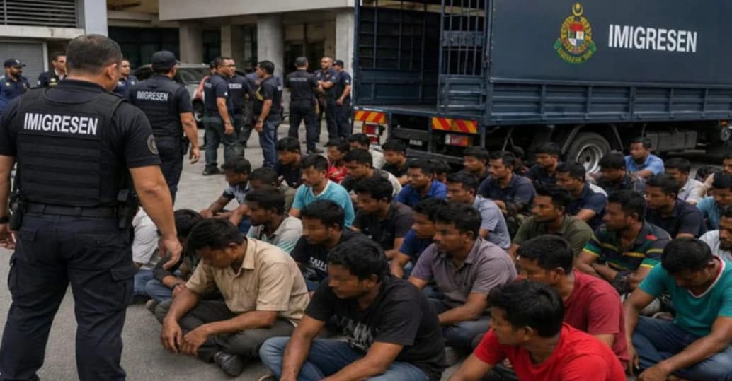 মালয়েশিয়ায় ১৮টি স্থানে বিশাল অভিযান: ২৯০ বাংলাদেশিসহ ৫০৩ বিদেশি নাগরিক আটক