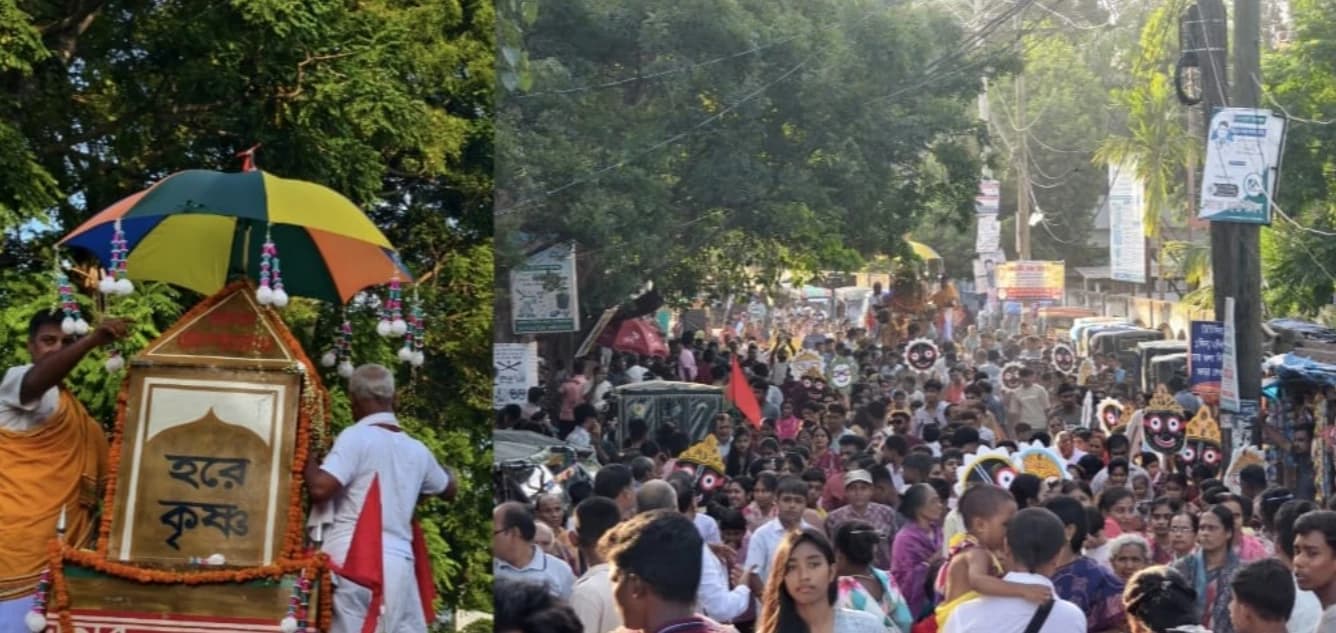বারঘরিয়ায় বাইশপুতুলের উদ্যোগে রথযাত্রায় পাঁচ হাজার ভক্তের অংশগ্রহণে বর্ণাঢ্য র্যালি