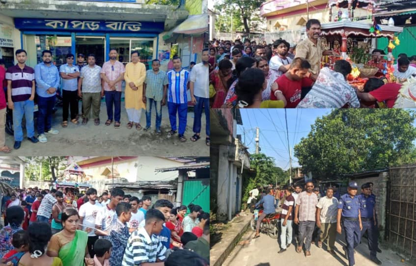 রাণীশংকৈলে রথযাত্রায় ভক্তদের উপচে পড়া ভিড়