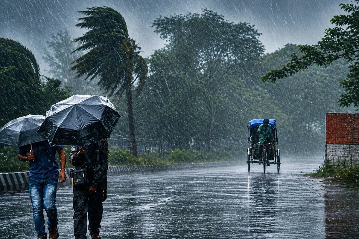 ৬০ কিমি বেগে ঝড়-বৃষ্টির সম্ভাবনা ৬ অঞ্চলে, নদীবন্দরগুলোতে ১ নম্বর সতর্ক সংকেত