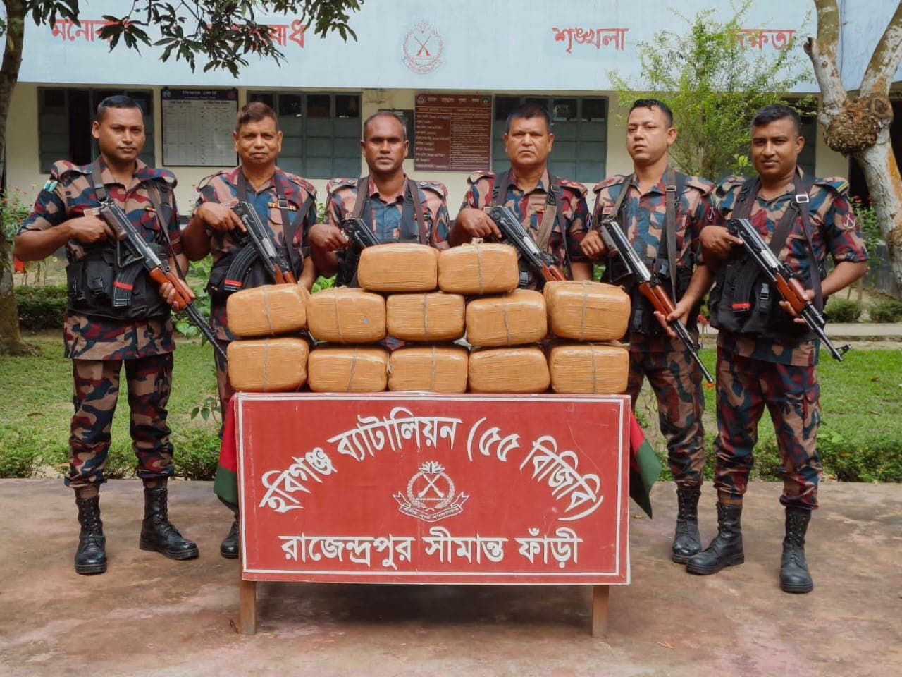 হবিগঞ্জে বিজিবির অভিযানে ৬০ কেজি ভারতীয় গাঁজা জব্দ