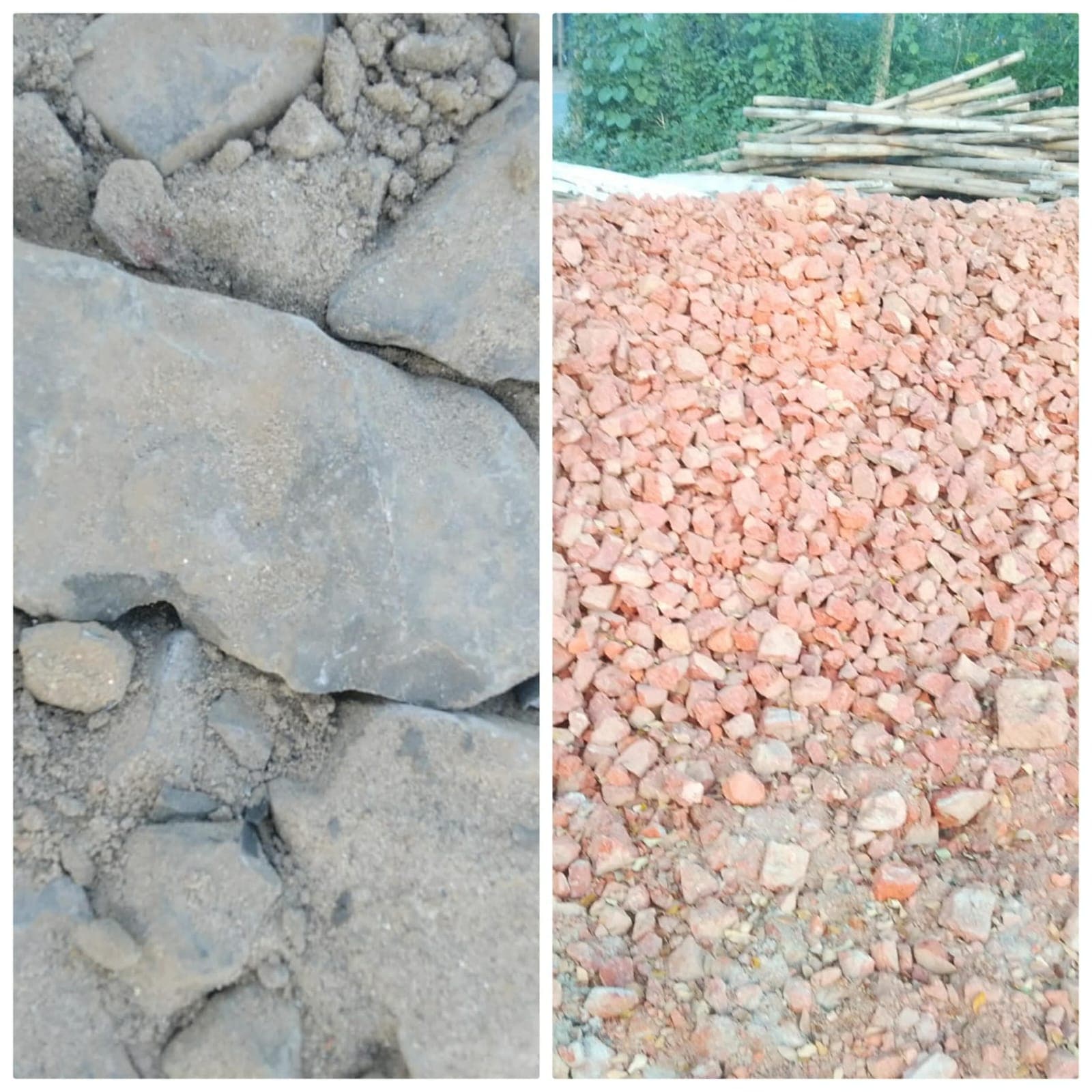 নাচোলে সড়ক নির্মাণে নিম্নমানের সামগ্রী ব্যবহারের অভিযোগ