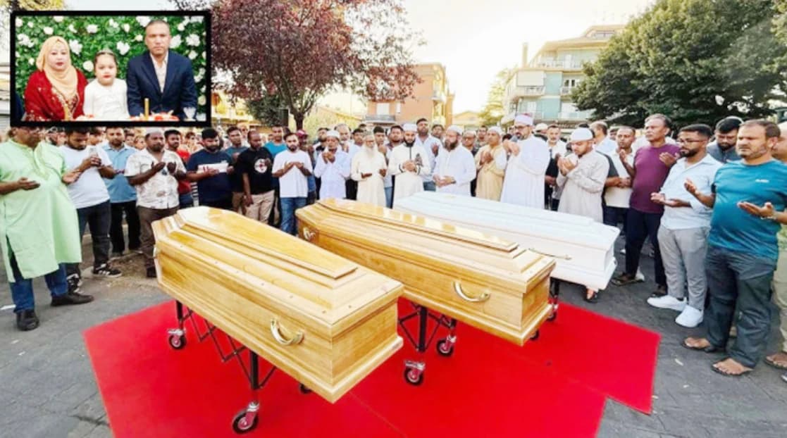 রোমে ছুরিকাঘাতে স্ত্রী-সন্তানসহ বাবুল নিহত, দেশে ফিরলো তিন বাংলাদেশির মরদেহ