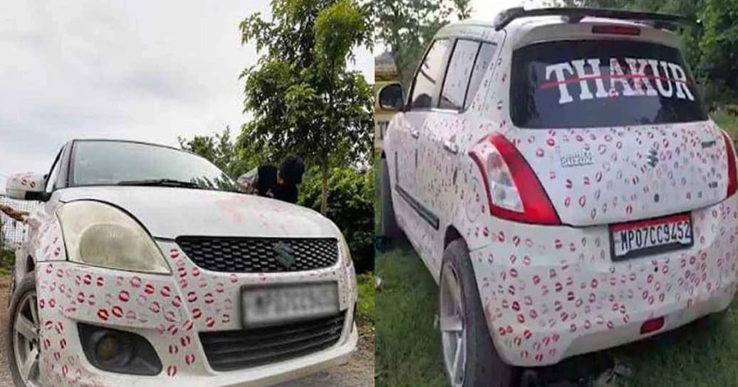 প্রেমিকের গাড়িতে প্রেমিকার ৩৪০০ চুমুর দাগ, জরিমানা গুণল পুলিশে