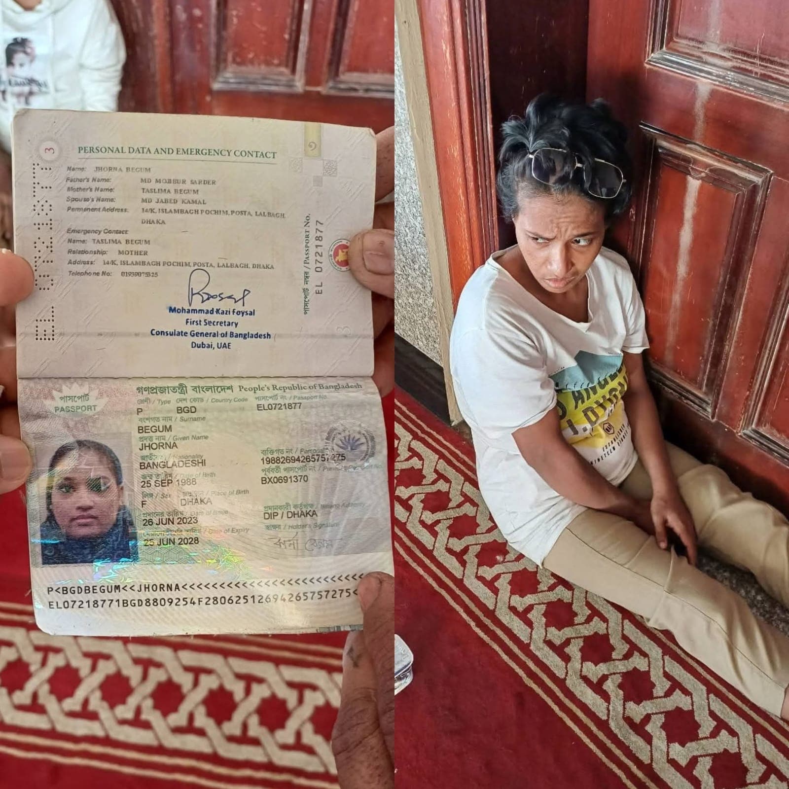 আজমানে মসজিদের পাশে বাংলাদেশি নারী, পরিবারের সন্ধান চায় প্রবাসীরা