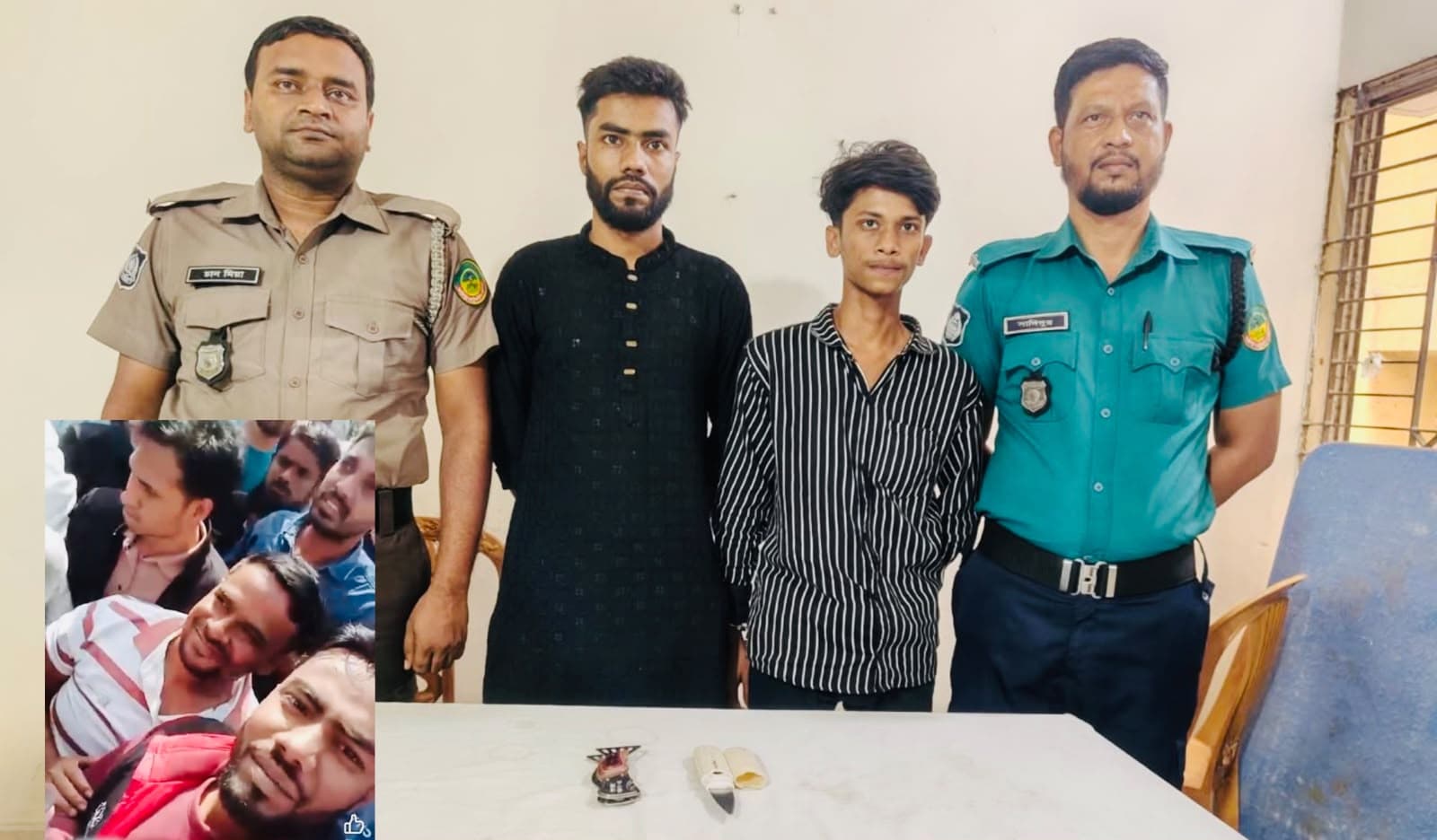 টঙ্গীতে ছিনতাইয়ের অভিযোগে সুমনসহ দুইজন গ্রেপ্তার, সুইচ গিয়ার ও চাকু উদ্ধার